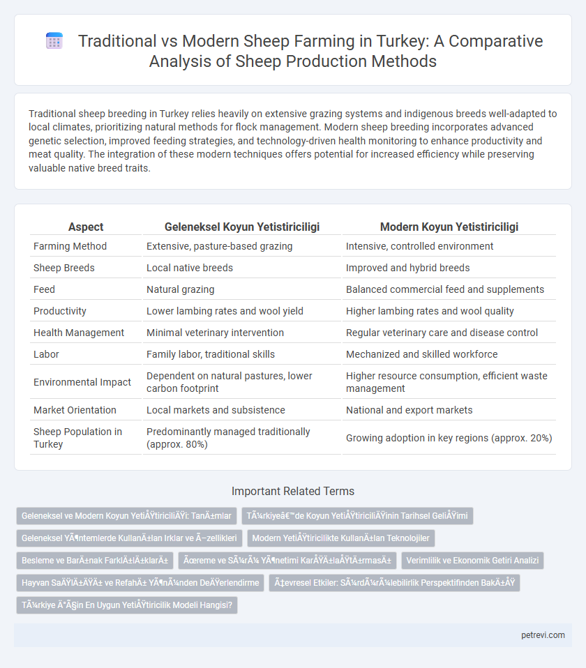 Traditional vs Modern Sheep Farming in Turkey: A Comparative Analysis of Sheep Production Methods
