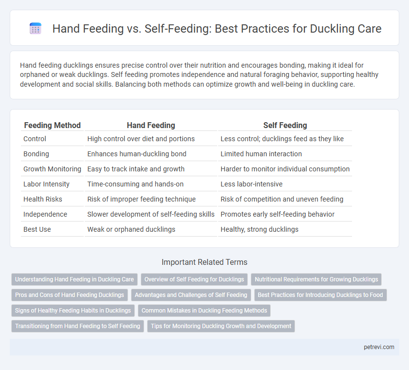 Hand Feeding vs. Self-Feeding: Best Practices for Duckling Care