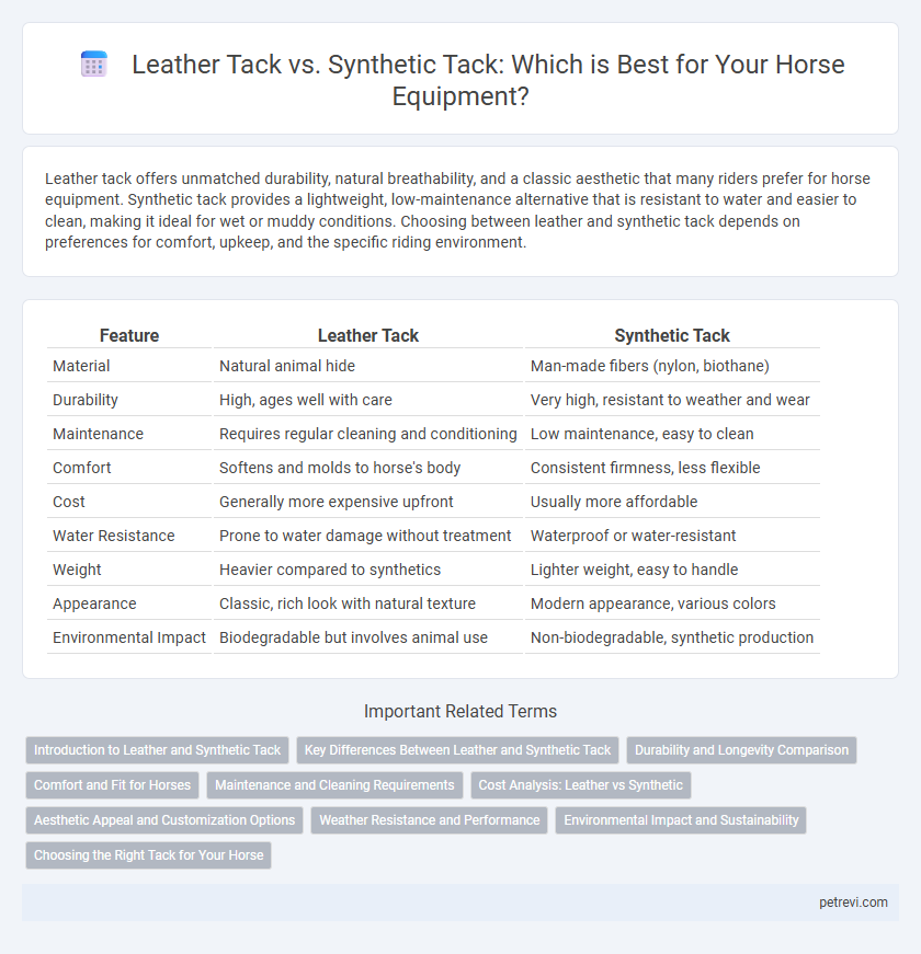 Leather Tack vs. Synthetic Tack: Which is Best for Your Horse Equipment?