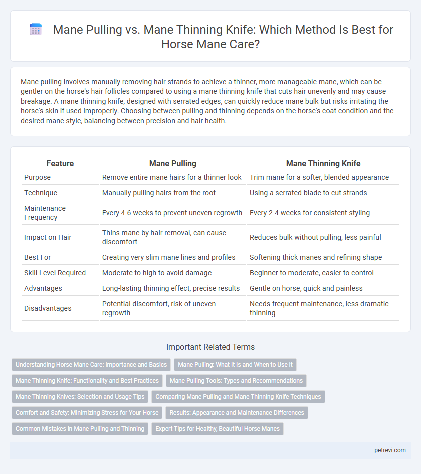 Mane Pulling vs. Mane Thinning Knife: Which Method Is Best for Horse Mane Care?