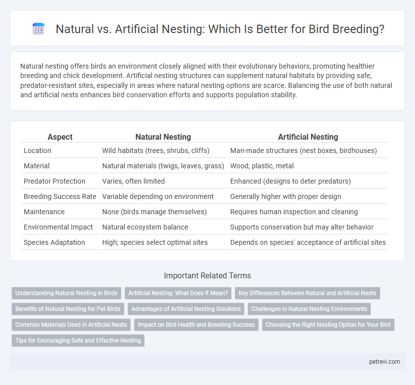 Natural vs. Artificial Nesting: Which Is Better for Bird Breeding?