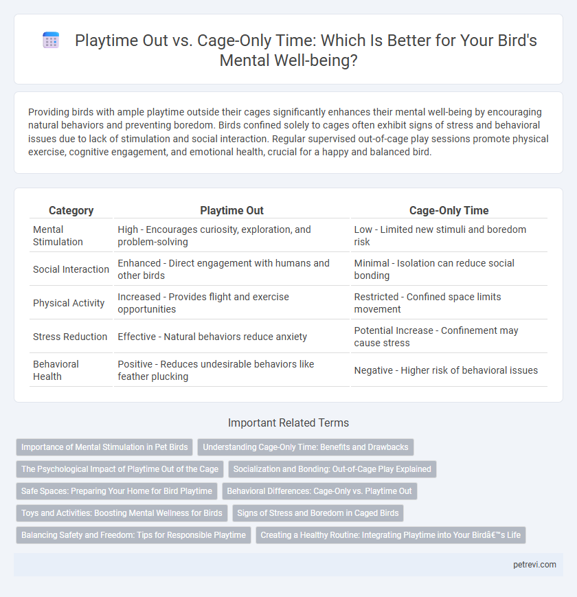 Playtime Out vs. Cage-Only Time: Which Is Better for Your Bird's Mental Well-being?