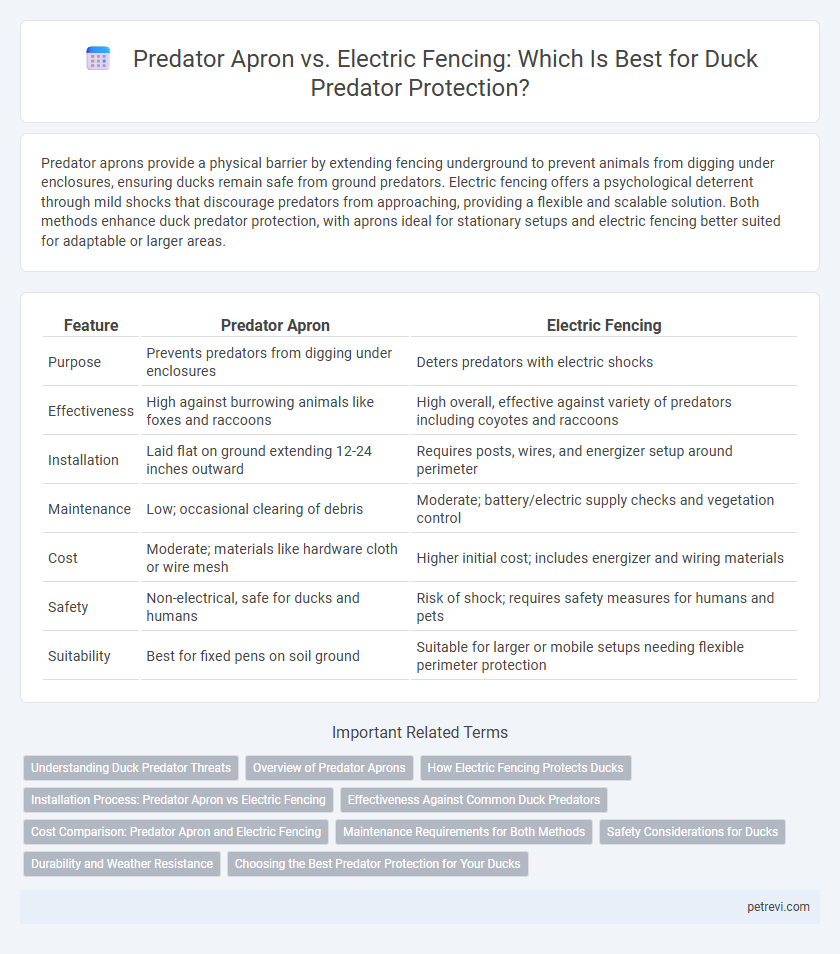 Predator Apron vs. Electric Fencing: Which Is Best for Duck Predator Protection?