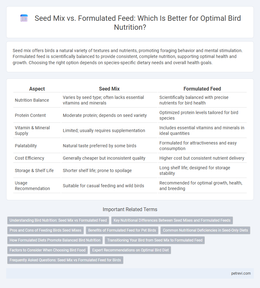 Seed Mix vs. Formulated Feed: Which Is Better for Optimal Bird Nutrition?