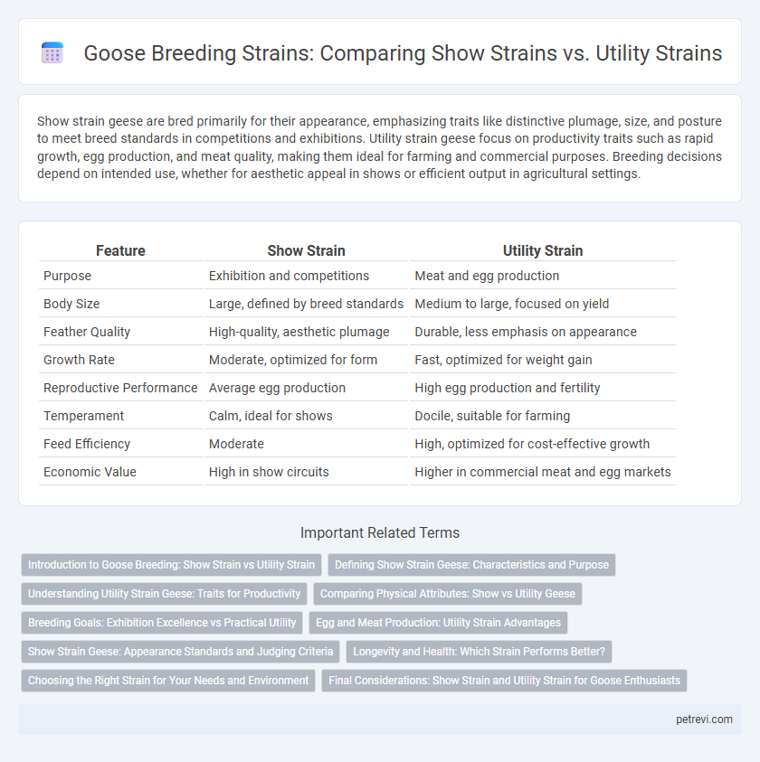 Goose Breeding Strains: Comparing Show Strains vs. Utility Strains