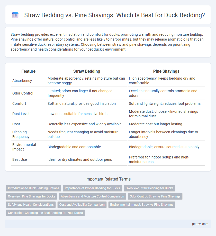 Straw Bedding vs. Pine Shavings: Which Is Best for Duck Bedding?