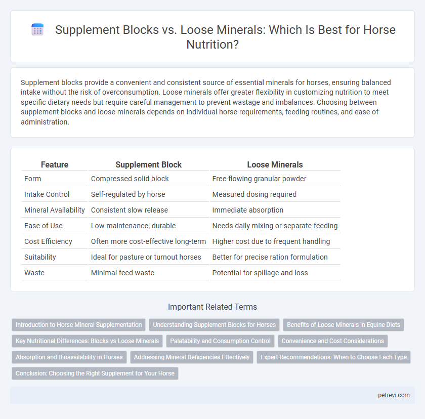 Supplement Blocks vs. Loose Minerals: Which Is Best for Horse Nutrition?