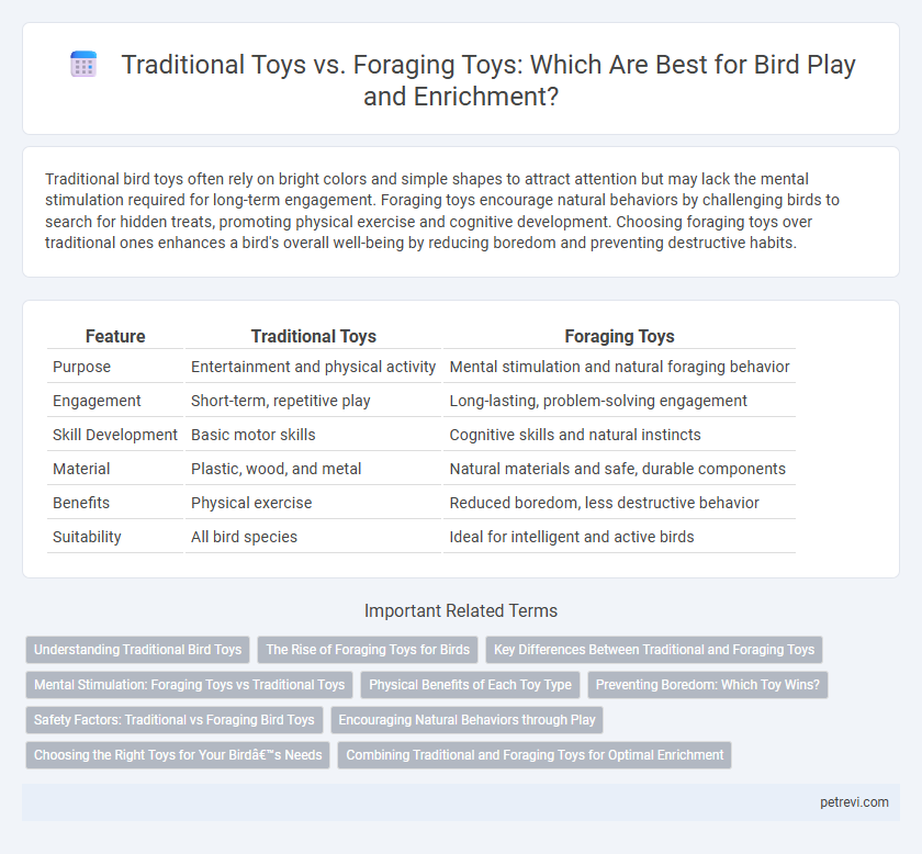 Traditional Toys vs. Foraging Toys: Which Are Best for Bird Play and Enrichment?