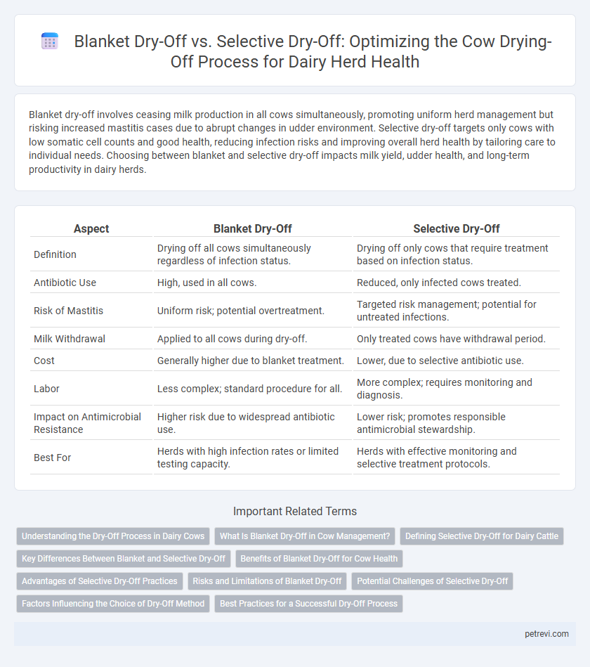 Blanket Dry-Off vs. Selective Dry-Off: Optimizing the Cow Drying-Off Process for Dairy Herd Health