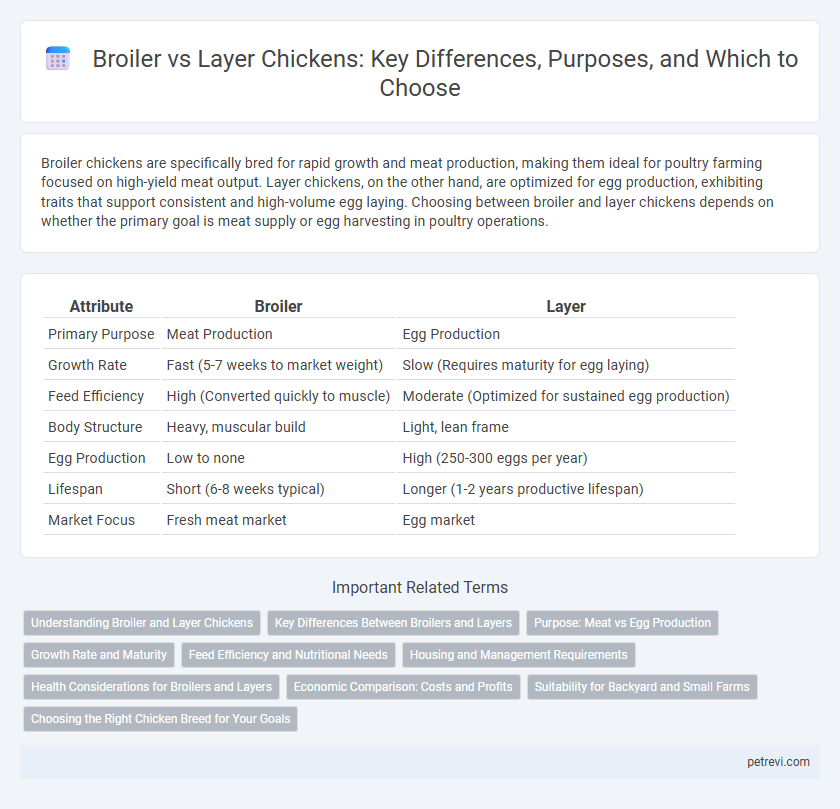 Broiler vs Layer Chickens: Key Differences, Purposes, and Which to Choose