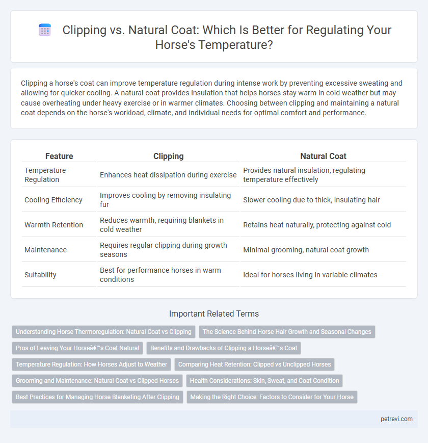 Clipping vs. Natural Coat: Which Is Better for Regulating Your Horse's Temperature?