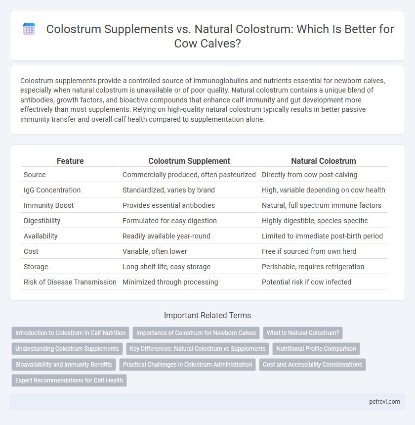 Colostrum Supplements vs. Natural Colostrum: Which Is Better for Cow Calves?