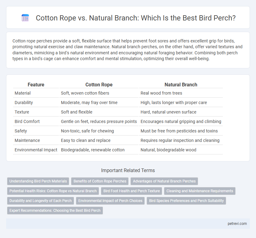 Cotton Rope vs. Natural Branch: Which Is the Best Bird Perch?