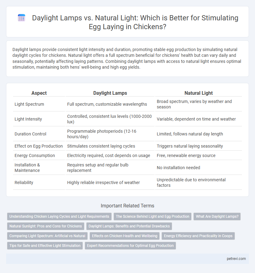 Daylight Lamps vs. Natural Light: Which is Better for Stimulating Egg Laying in Chickens?