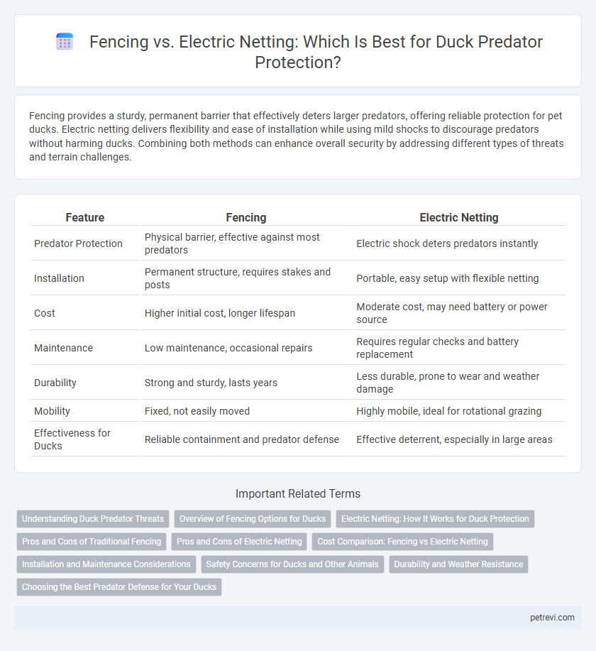 Fencing vs. Electric Netting: Which Is Best for Duck Predator Protection?