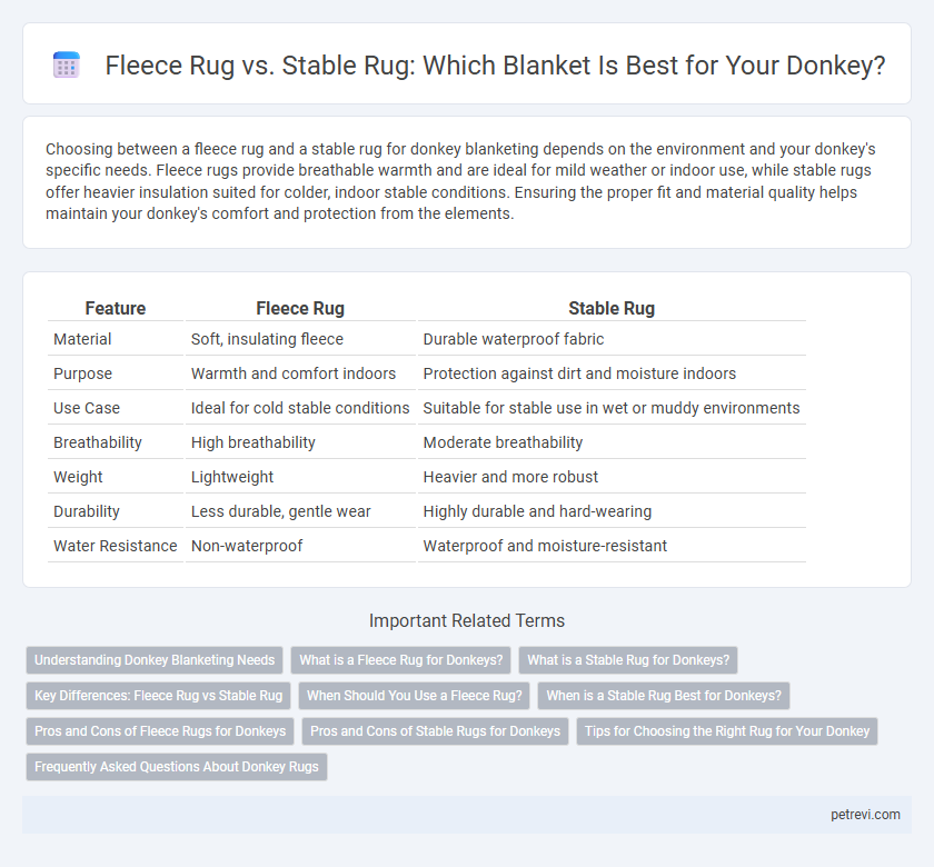 Fleece Rug vs. Stable Rug: Which Blanket Is Best for Your Donkey?