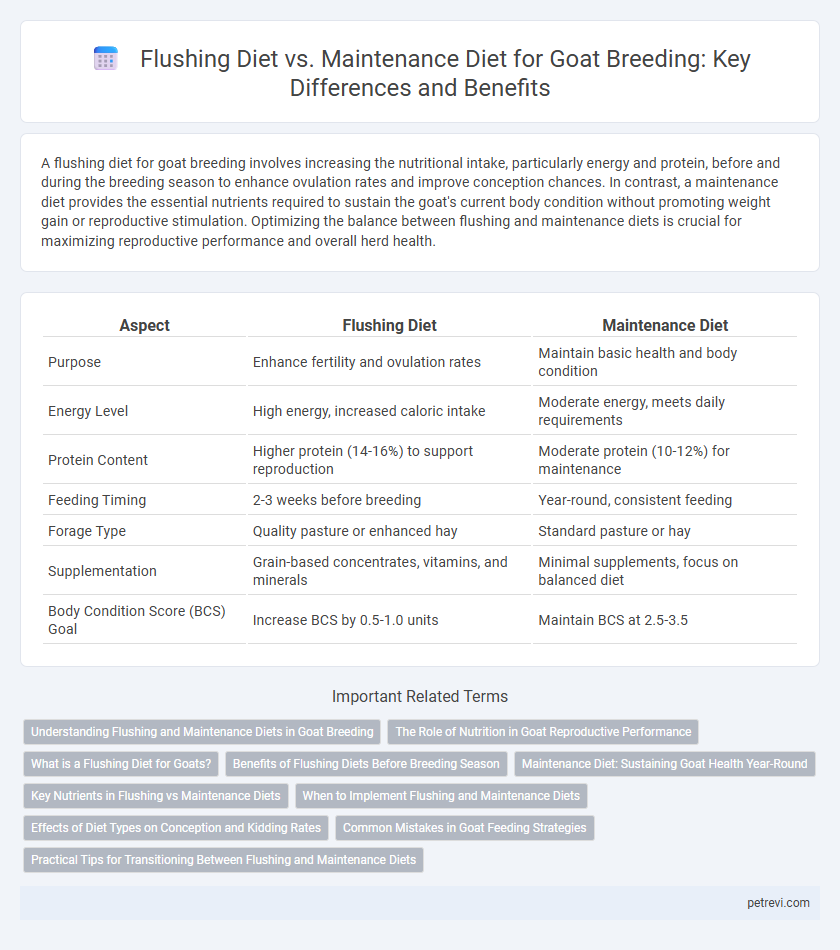Flushing Diet vs. Maintenance Diet for Goat Breeding: Key Differences and Benefits