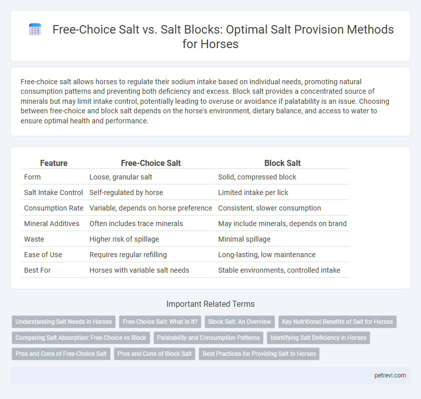 Free-Choice Salt vs. Salt Blocks: Optimal Salt Provision Methods for Horses