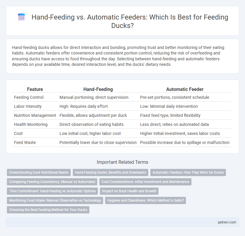 Hand-Feeding vs. Automatic Feeders: Which Is Best for Feeding Ducks?