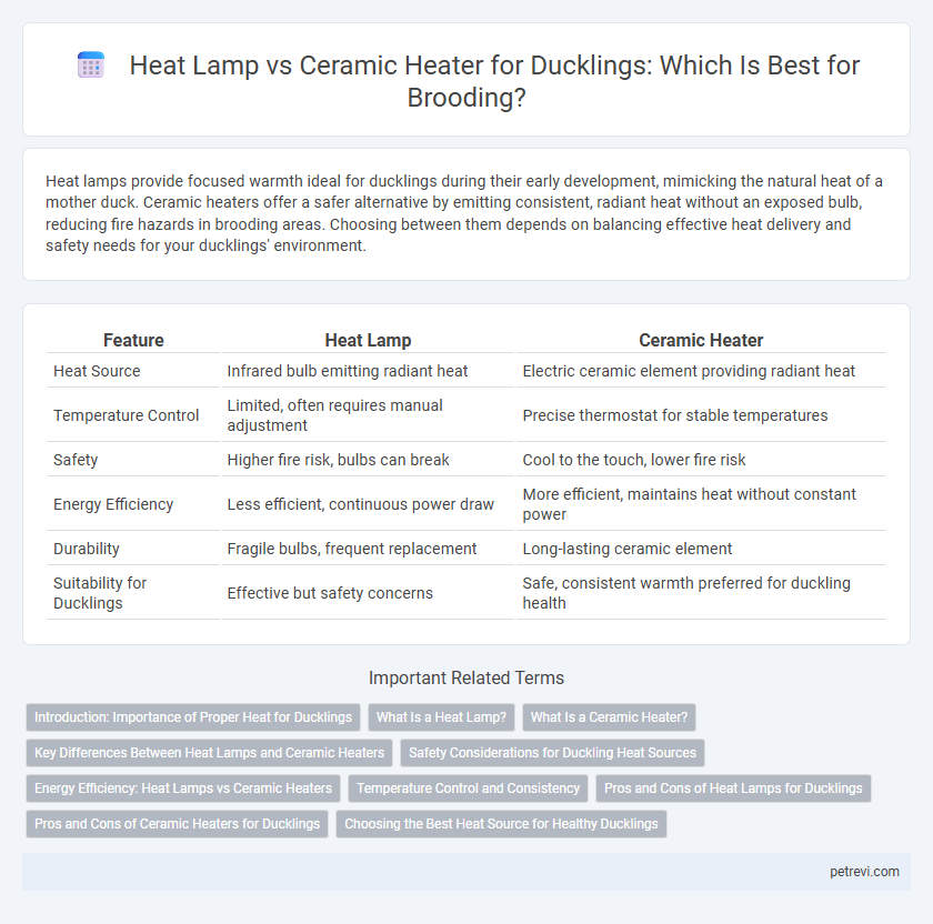 Heat Lamp vs Ceramic Heater for Ducklings: Which Is Best for Brooding?