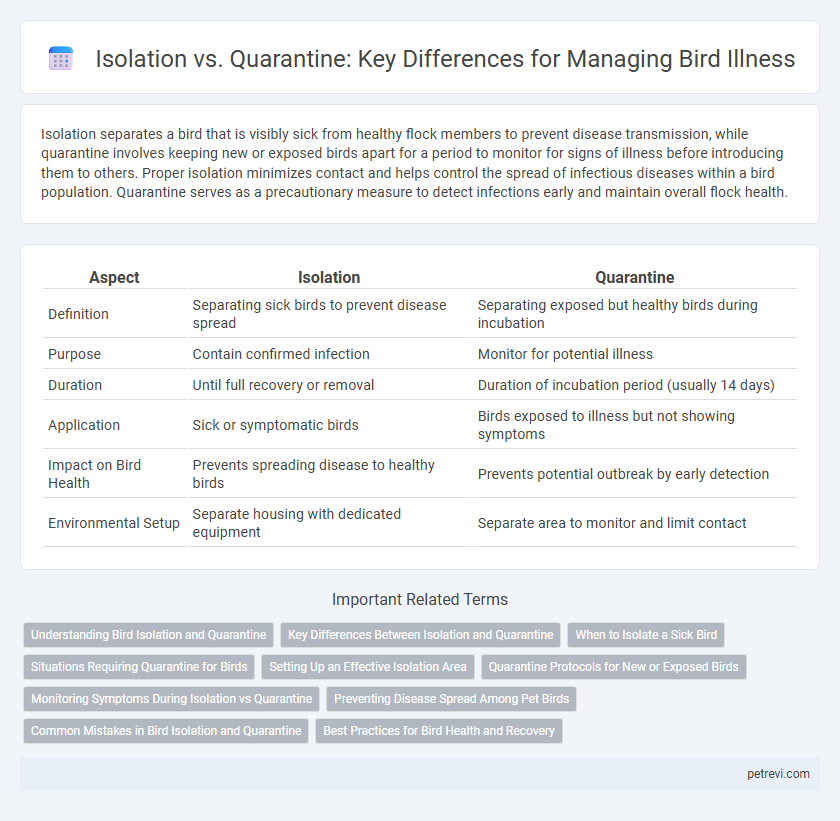 Isolation vs. Quarantine: Key Differences for Managing Bird Illness