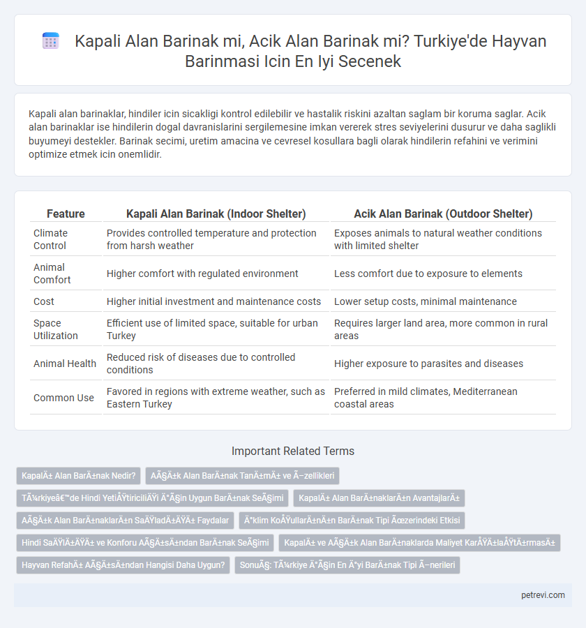 Kapali Alan Barinak mi, Acik Alan Barinak mi? Turkiye'de Hayvan Barinmasi Icin En Iyi Secenek