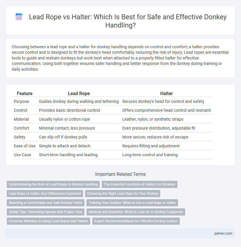 Lead Rope vs Halter: Which Is Best for Safe and Effective Donkey Handling?