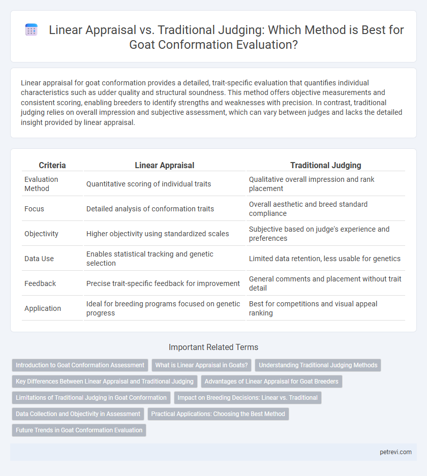 Linear Appraisal vs. Traditional Judging: Which Method is Best for Goat Conformation Evaluation?