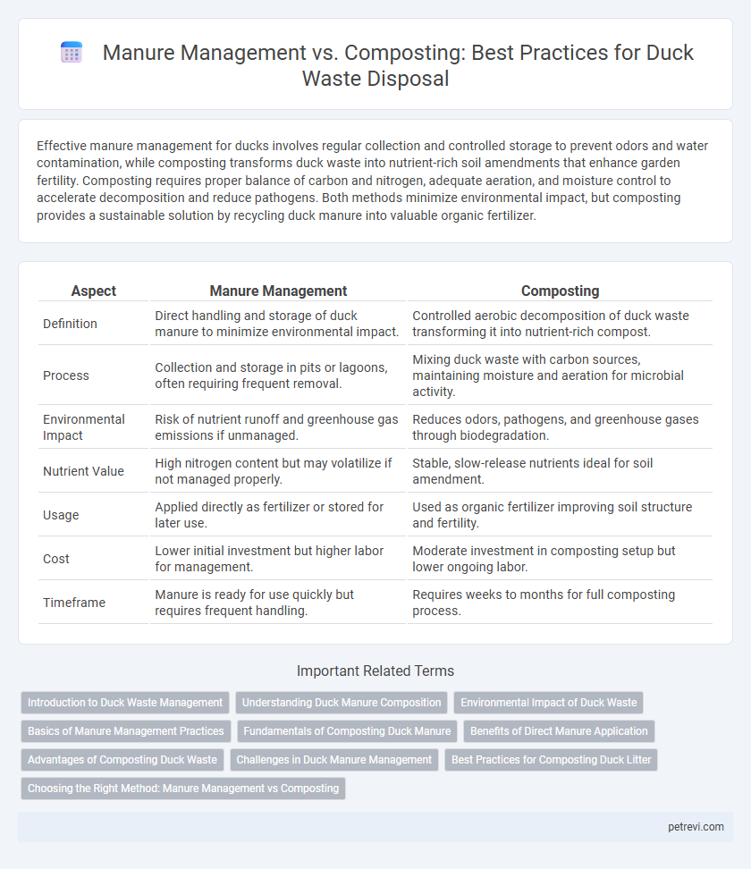 Manure Management vs. Composting: Best Practices for Duck Waste Disposal