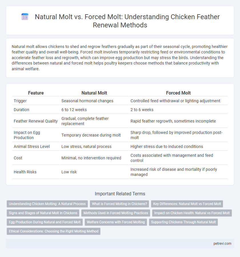 Natural Molt vs. Forced Molt: Understanding Chicken Feather Renewal Methods