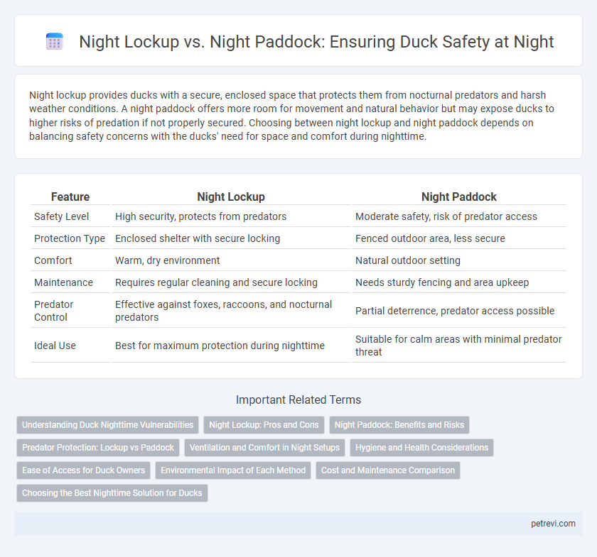 Night Lockup vs. Night Paddock: Ensuring Duck Safety at Night
