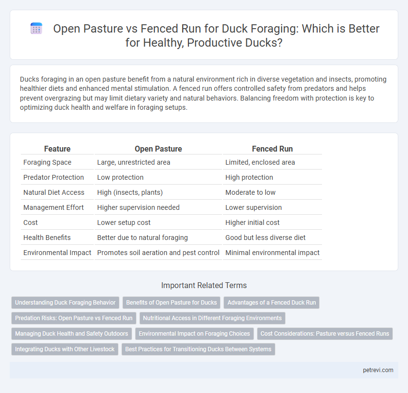 Open Pasture vs Fenced Run for Duck Foraging: Which is Better for Healthy, Productive Ducks?