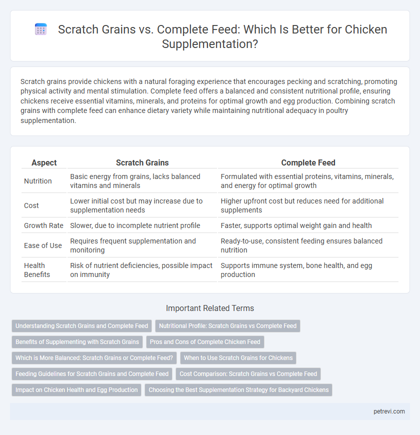 Scratch Grains vs. Complete Feed: Which Is Better for Chicken Supplementation?