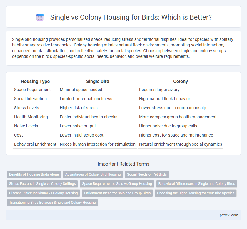 Single vs Colony Housing for Birds: Which is Better?
