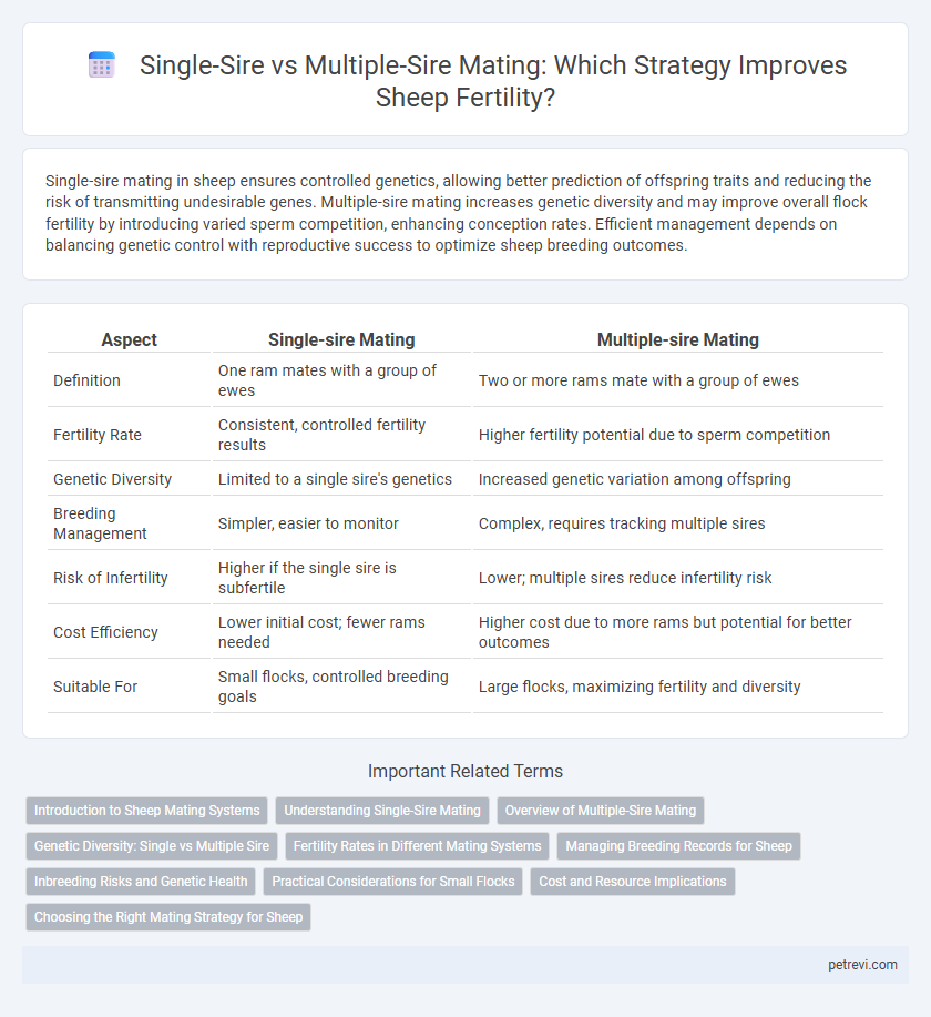 Single-Sire vs Multiple-Sire Mating: Which Strategy Improves Sheep Fertility?