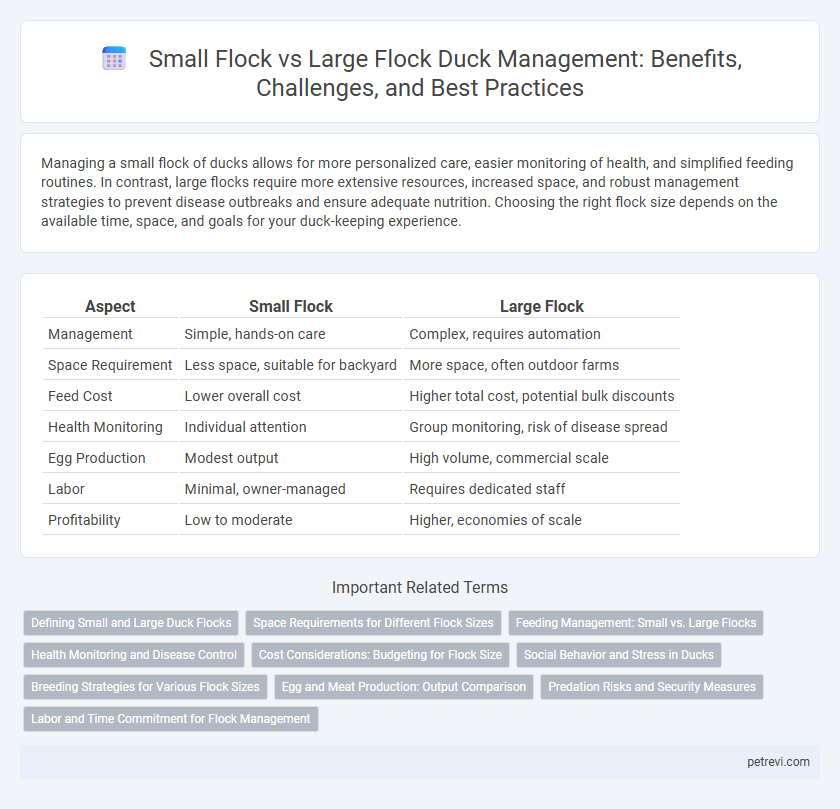 Small Flock vs Large Flock Duck Management: Benefits, Challenges, and Best Practices