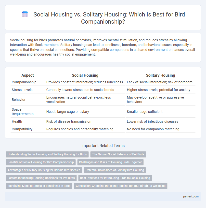 Social Housing vs. Solitary Housing: Which Is Best for Bird Companionship?