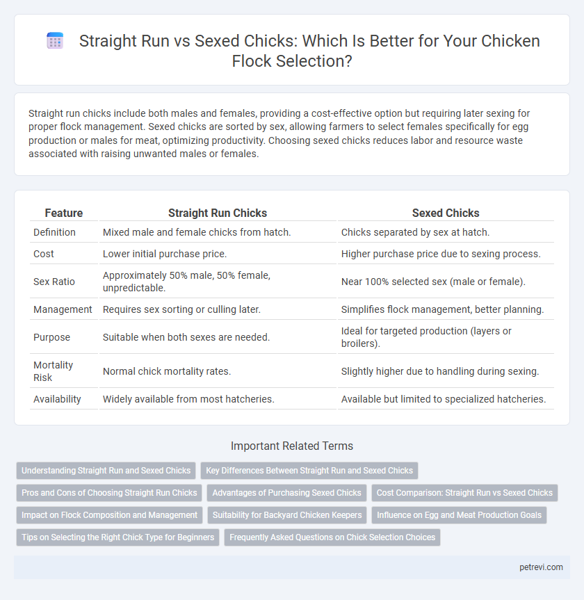 Straight Run vs Sexed Chicks: Which Is Better for Your Chicken Flock Selection?