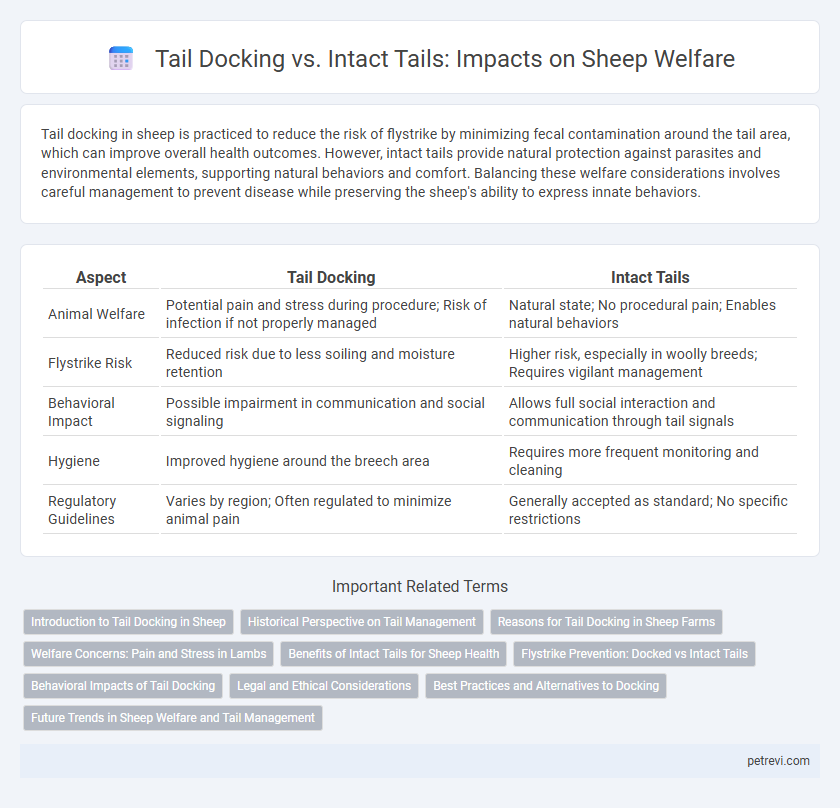 Tail Docking vs. Intact Tails: Impacts on Sheep Welfare