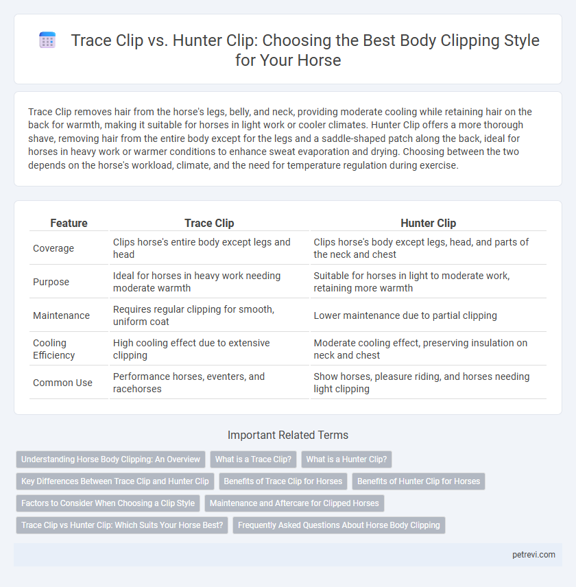 Trace Clip vs. Hunter Clip: Choosing the Best Body Clipping Style for Your Horse