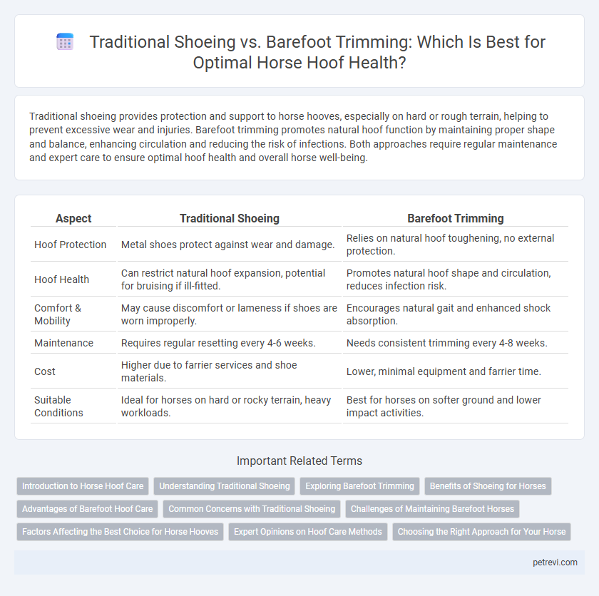 Traditional Shoeing vs. Barefoot Trimming: Which Is Best for Optimal Horse Hoof Health?