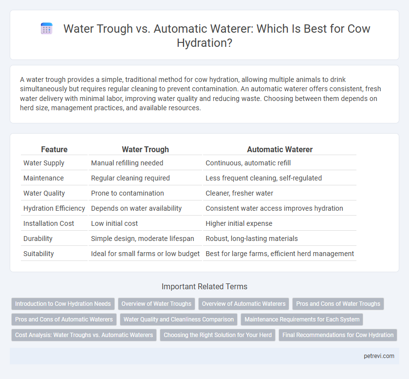Water Trough vs. Automatic Waterer: Which Is Best for Cow Hydration?