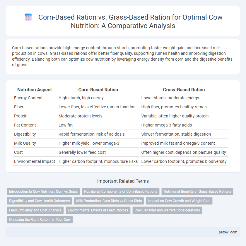 Corn-Based Ration vs. Grass-Based Ration for Optimal Cow Nutrition: A Comparative Analysis