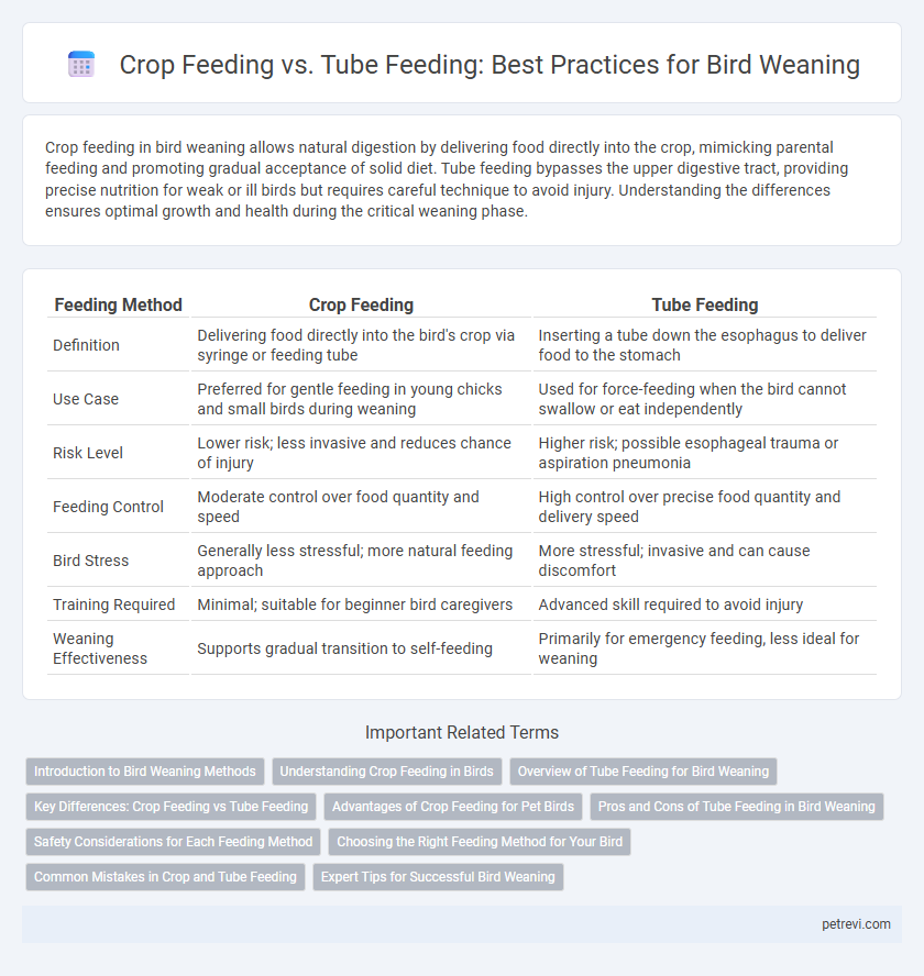 Crop Feeding vs. Tube Feeding: Best Practices for Bird Weaning