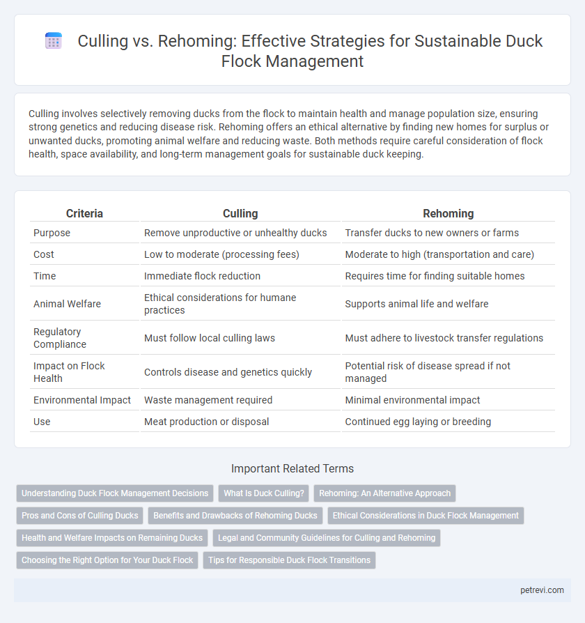 Culling vs. Rehoming: Effective Strategies for Sustainable Duck Flock Management