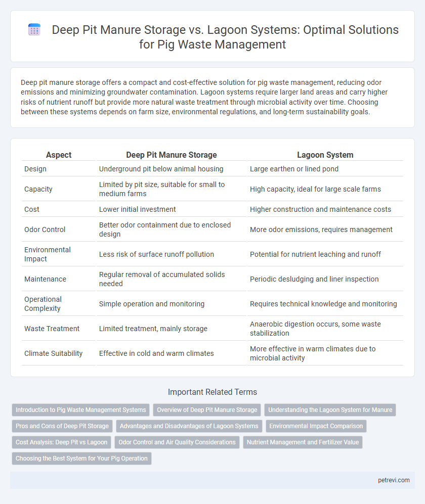 Deep Pit Manure Storage vs. Lagoon Systems: Optimal Solutions for Pig Waste Management