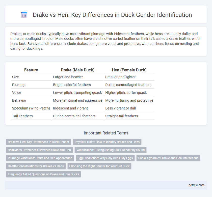 Drake vs Hen: Key Differences in Duck Gender Identification