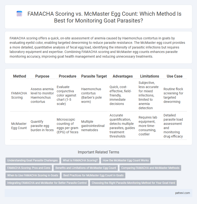 FAMACHA Scoring vs. McMaster Egg Count: Which Method Is Best for Monitoring Goat Parasites?