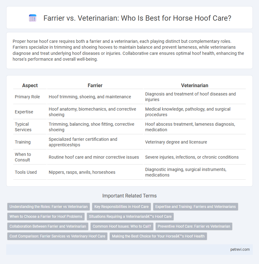 Farrier vs. Veterinarian: Who Is Best for Horse Hoof Care?