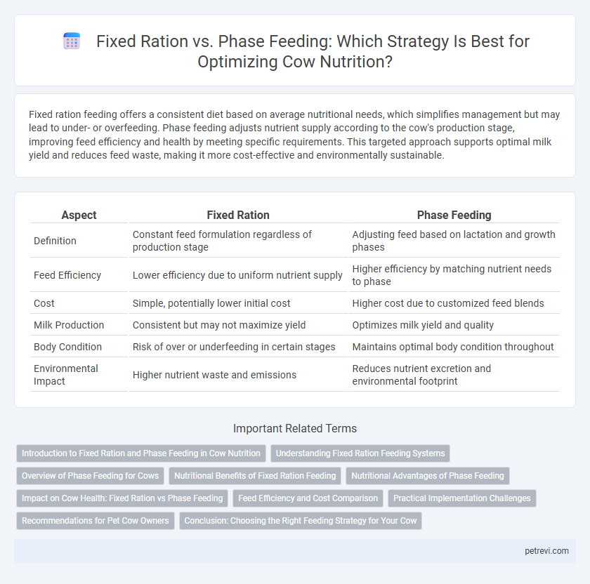 Fixed Ration vs. Phase Feeding: Which Strategy Is Best for Optimizing Cow Nutrition?